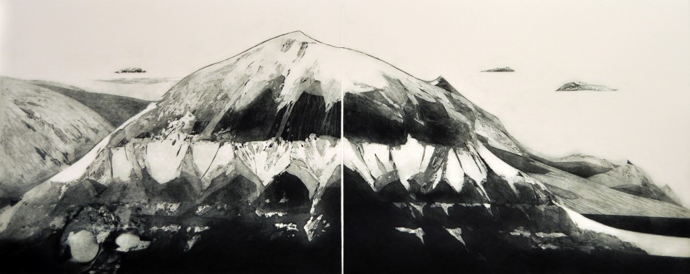 Arctic World-Fossil I | intaglio | 50x124cm